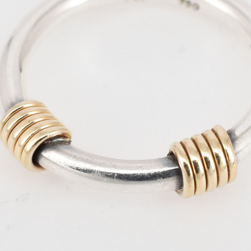 TIFFANY&Co. Bandwith Ring Size 51/JP11 Silver925/K18YG Ladies
 jewelry S#144587