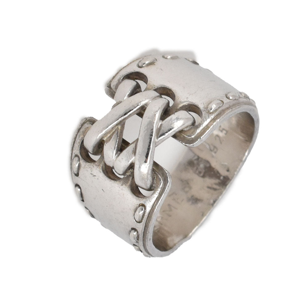 HERMES Mexican ring Size 51/JP11 SV925 Silver Ladies
 jewelry S#144590