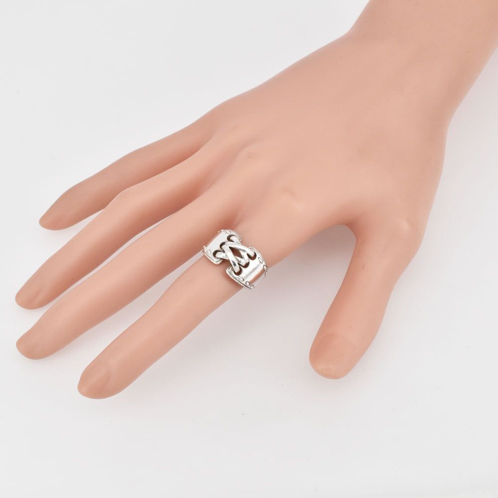 HERMES Mexican ring Size 51/JP11 SV925 Silver Ladies
 jewelry S#144590