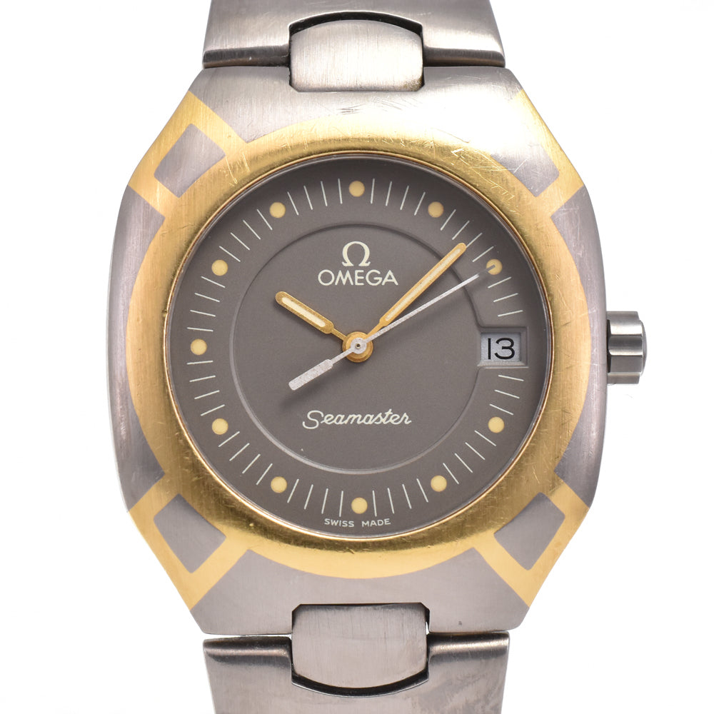 with paper OMEGA Seamaster Polaris vintage Titanium / K18YG gray Dial Quartz Men's
 Watch H#144593