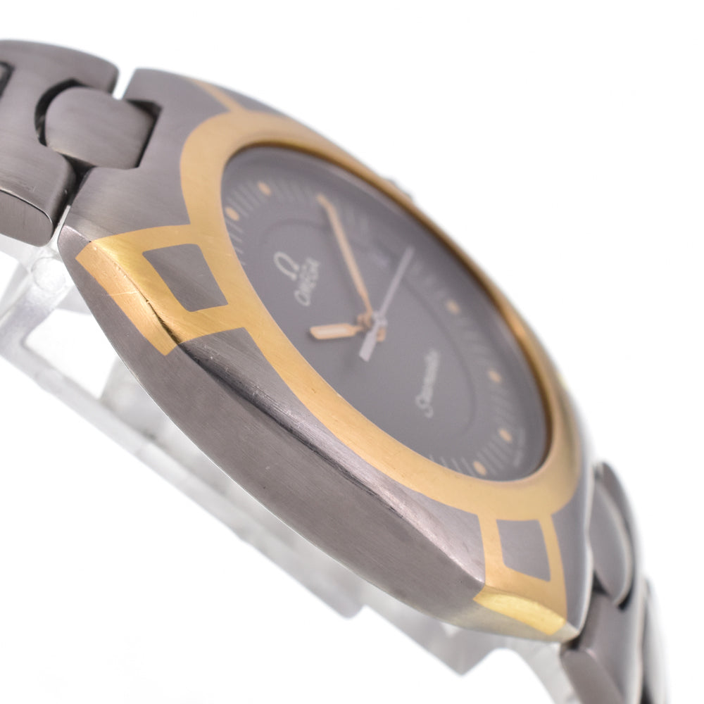 with paper OMEGA Seamaster Polaris vintage Titanium / K18YG gray Dial Quartz Men's
 Watch H#144593