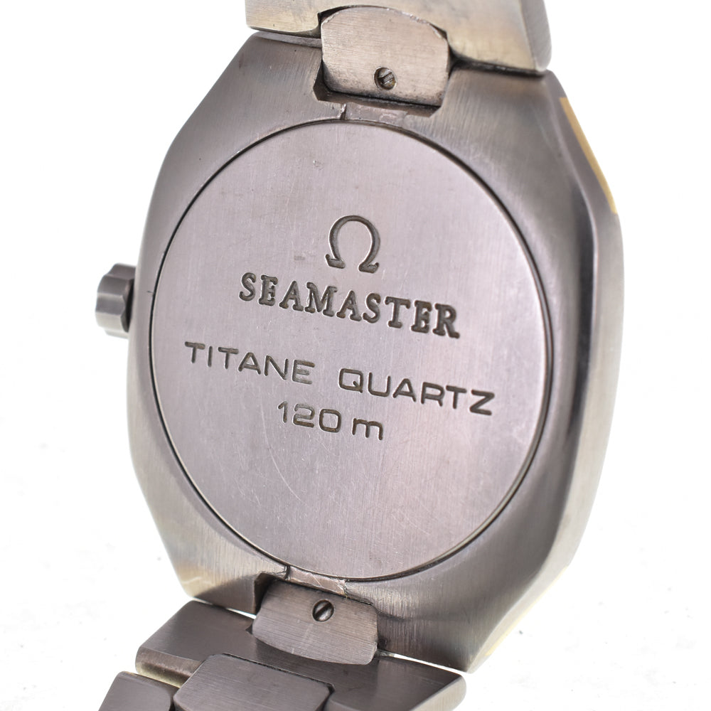 with paper OMEGA Seamaster Polaris vintage Titanium / K18YG gray Dial Quartz Men's
 Watch H#144593