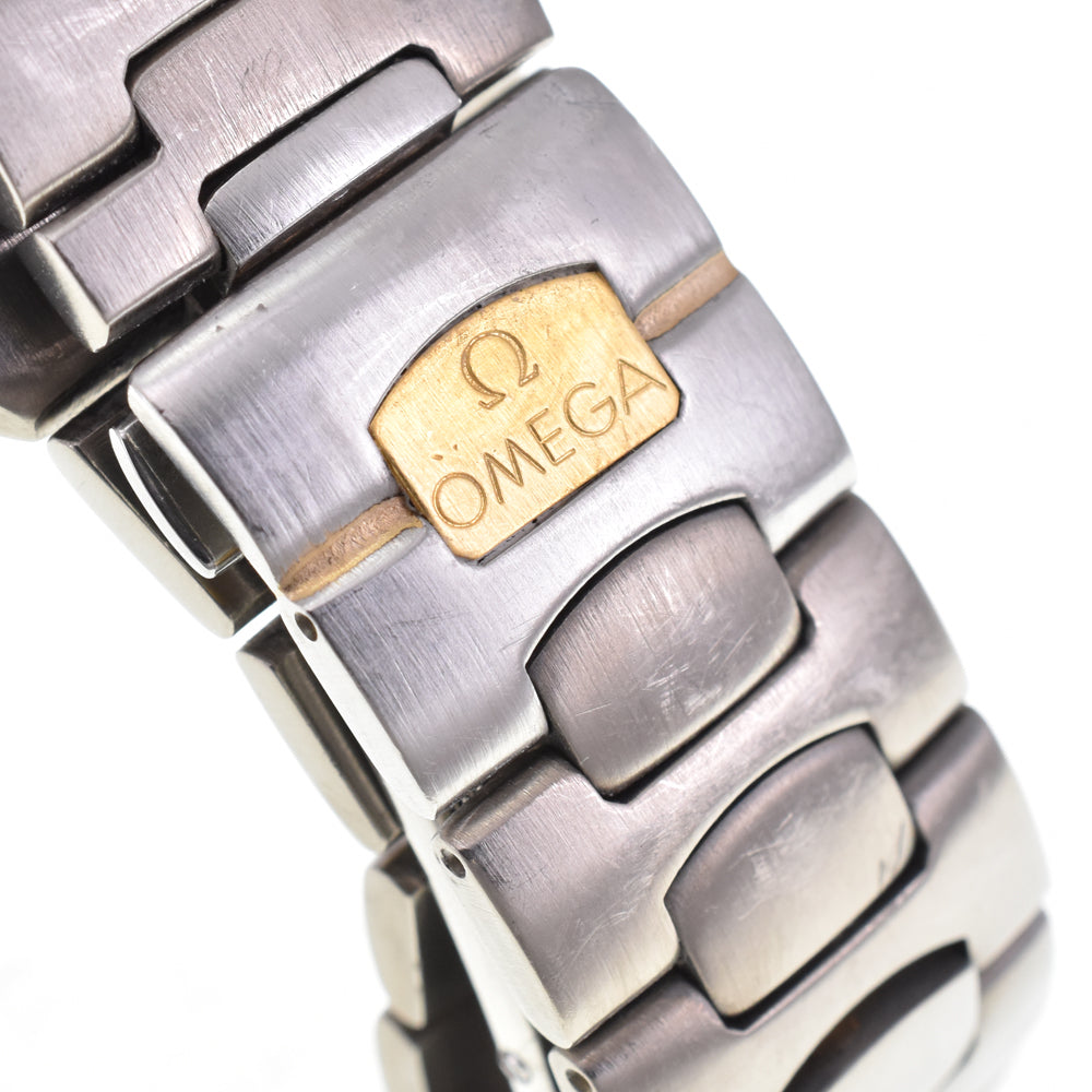 with paper OMEGA Seamaster Polaris vintage Titanium / K18YG gray Dial Quartz Men's
 Watch H#144593