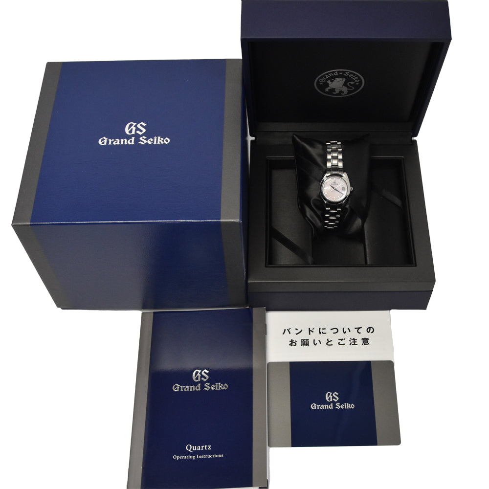 with paper SEIKO GS Grand Seiko 4J52-0AC0/STGF277 Diamond index Pink shell Dial Quartz Ladies
 Watch E#144610