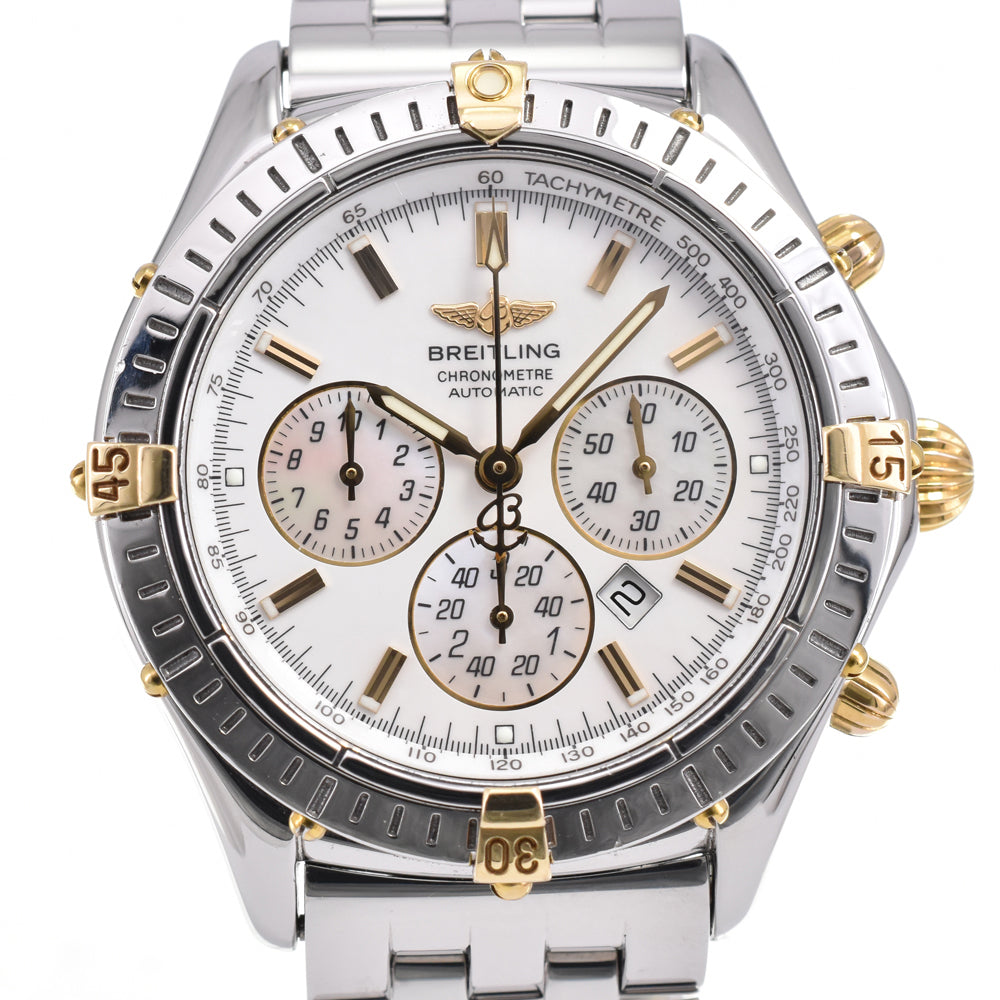 BREITLING Shadow flyback B35312 Stainless Steel/K18YG White shell Dial Automatic Men's
 Watch H#144611