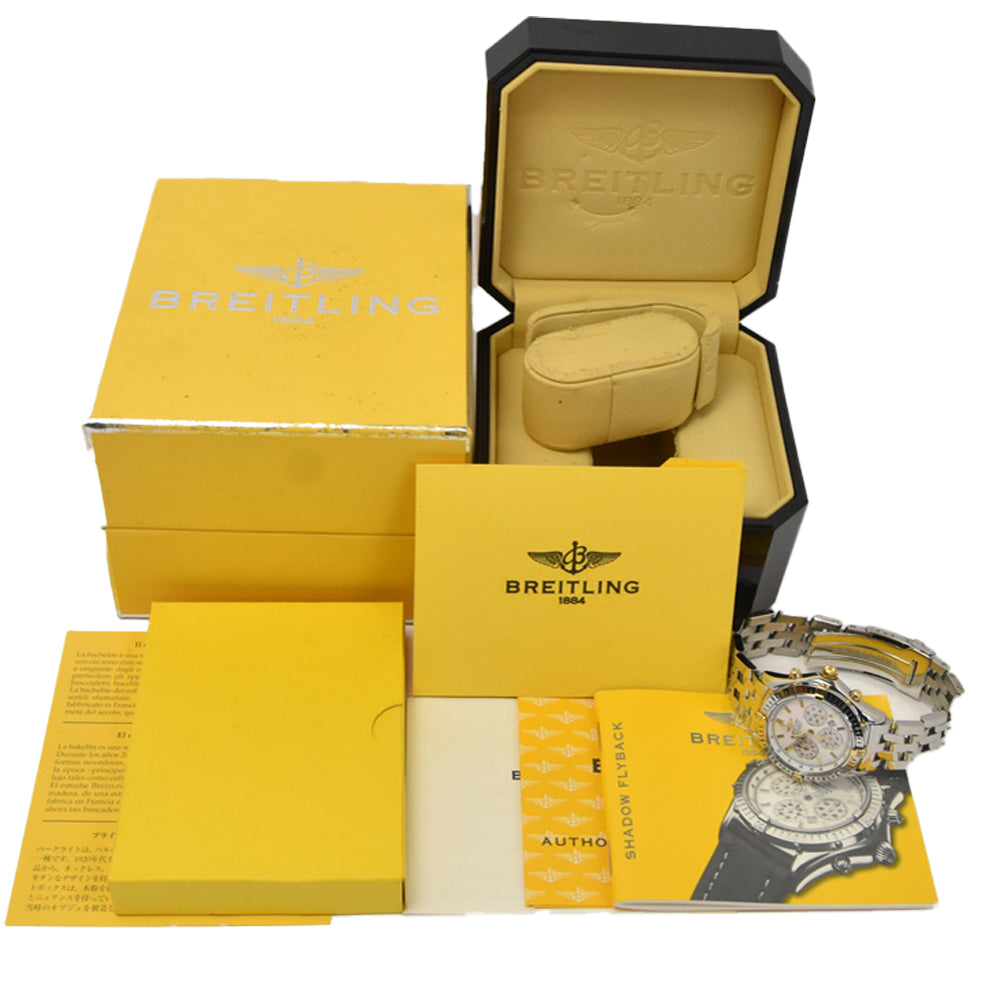 BREITLING Shadow flyback B35312 Stainless Steel/K18YG White shell Dial Automatic Men's
 Watch H#144611