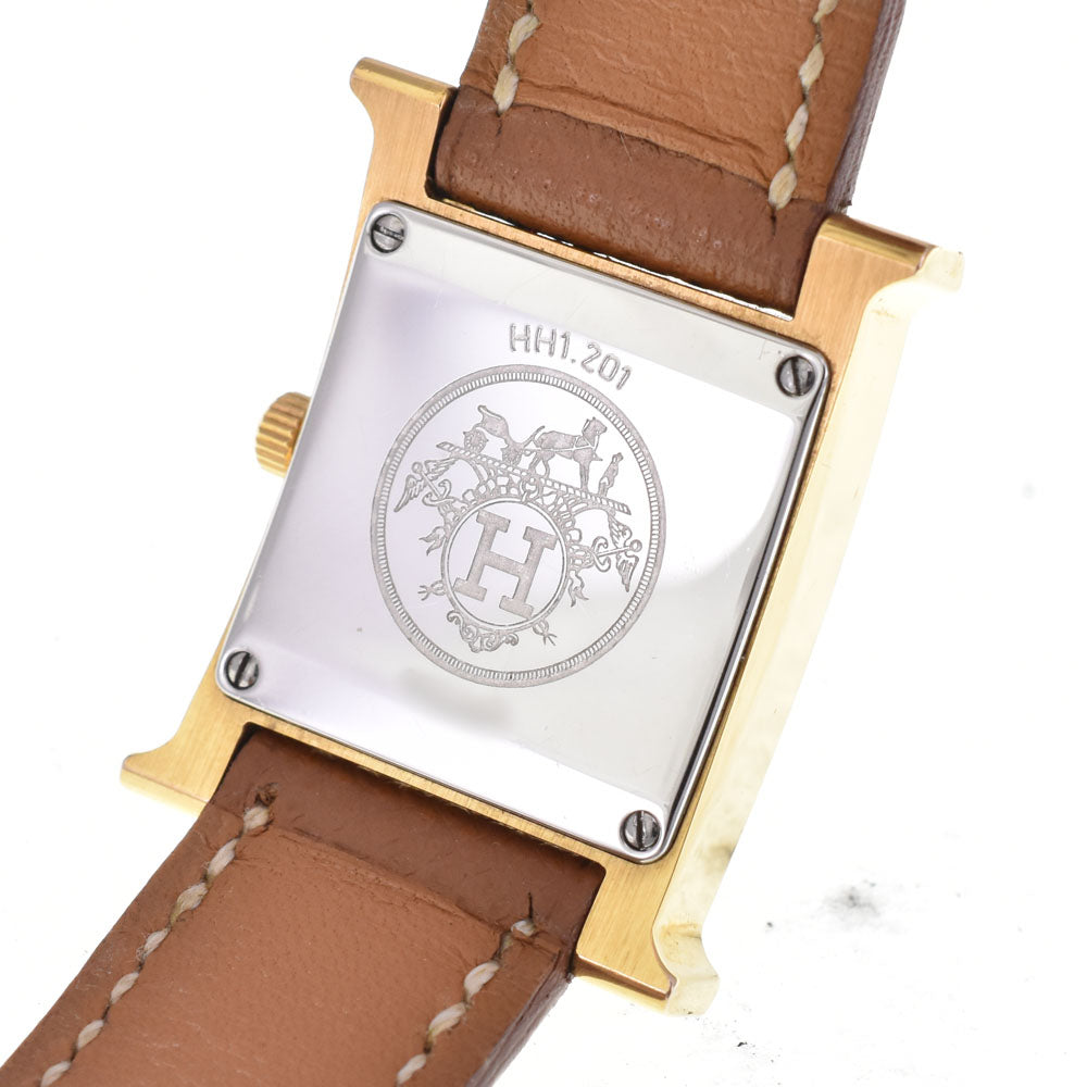 HERMES H watch HH1.201 gold Dial Quartz Ladies
 Watch D#144613