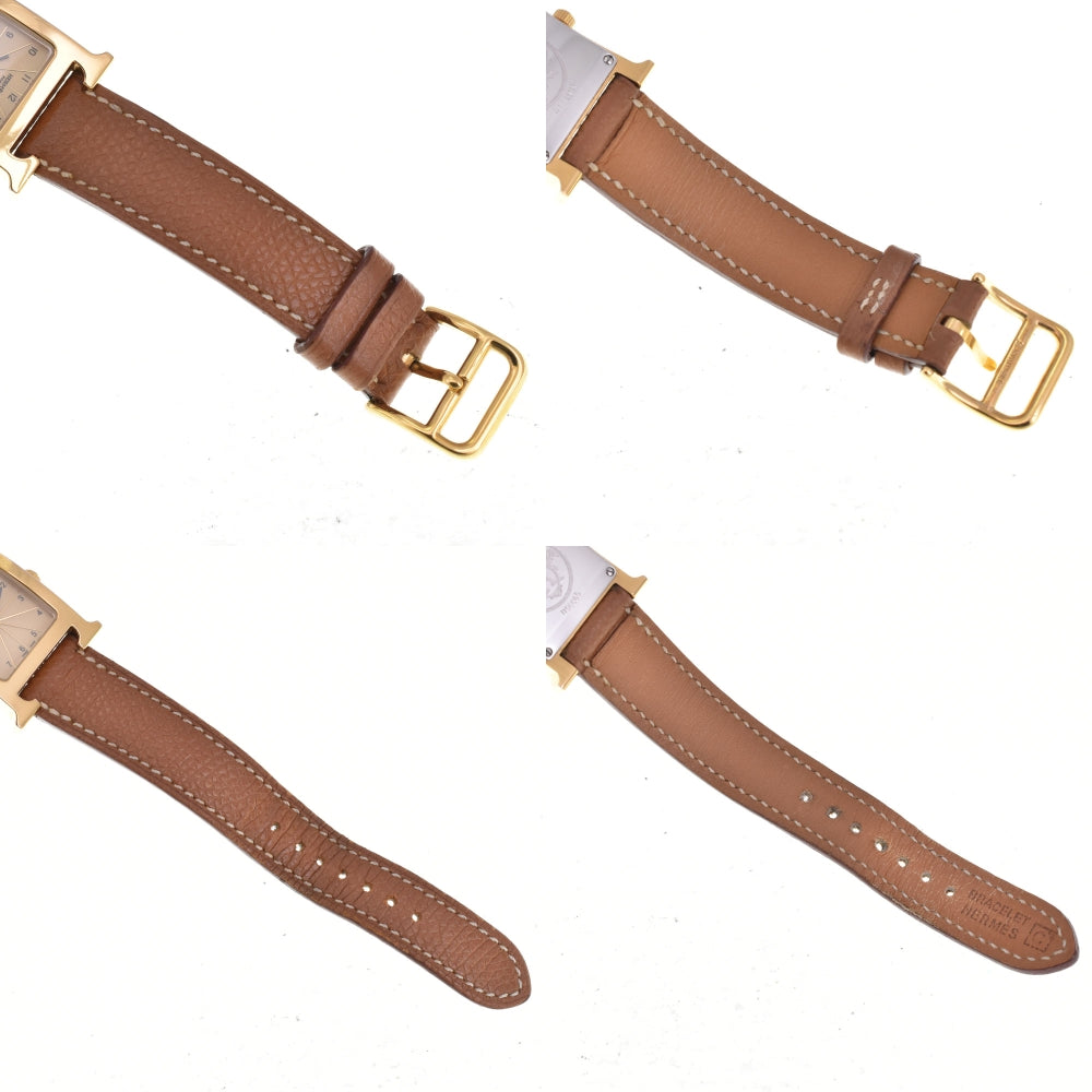 HERMES H watch HH1.201 gold Dial Quartz Ladies
 Watch D#144613