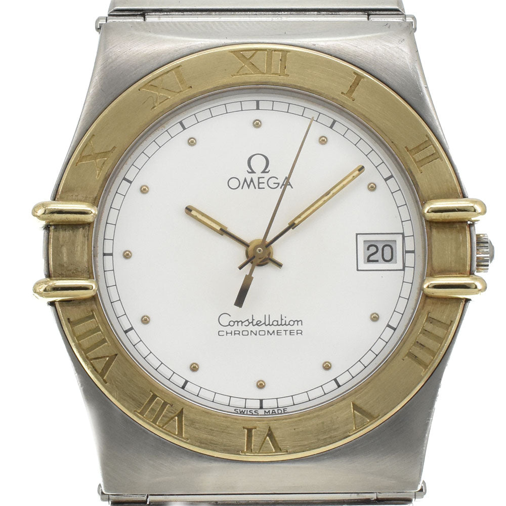 OMEGA Constellation Stainless Steel/YG Flat Bezel white Dial Quartz Men's
 Watch I#144619