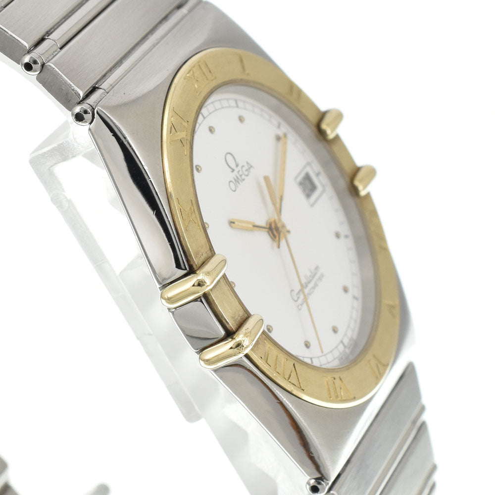OMEGA Constellation Stainless Steel/YG Flat Bezel white Dial Quartz Men's
 Watch I#144619