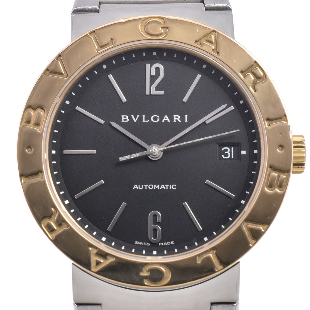 BVLGARI Bulgari Bulgari BB38SG K18YG/Stainless Steel black Dial Automatic Men's
 Watch I#144632
