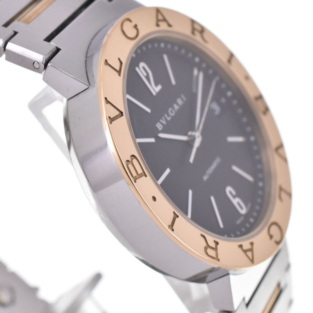 BVLGARI Bulgari Bulgari BB38SG K18YG/Stainless Steel black Dial Automatic Men's
 Watch I#144632