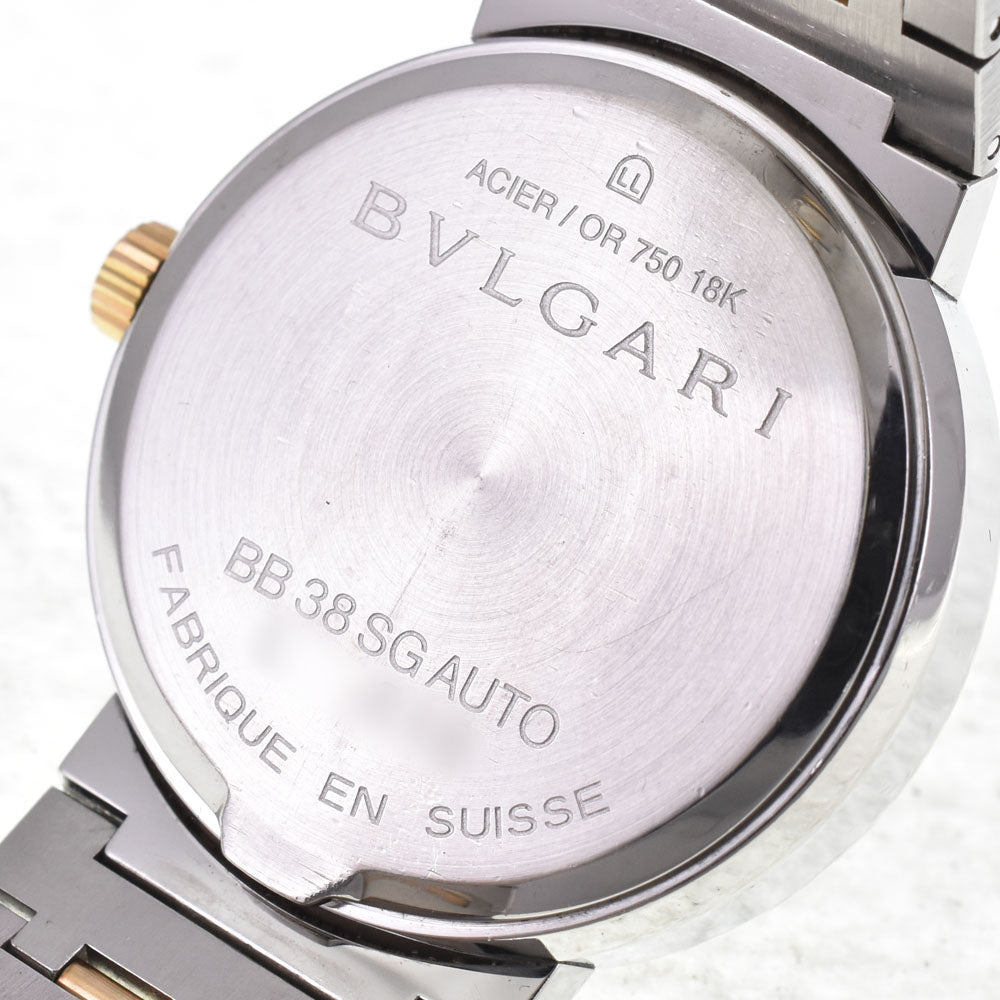 BVLGARI Bulgari Bulgari BB38SG K18YG/Stainless Steel black Dial Automatic Men's
 Watch I#144632