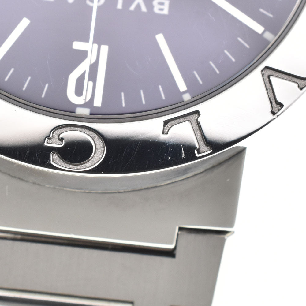 with paper BVLGARI Bvlgari Bvlgari BB38SSCH Chronograph Date Black / Silver Dial Automatic Men's
 Watch E#144633