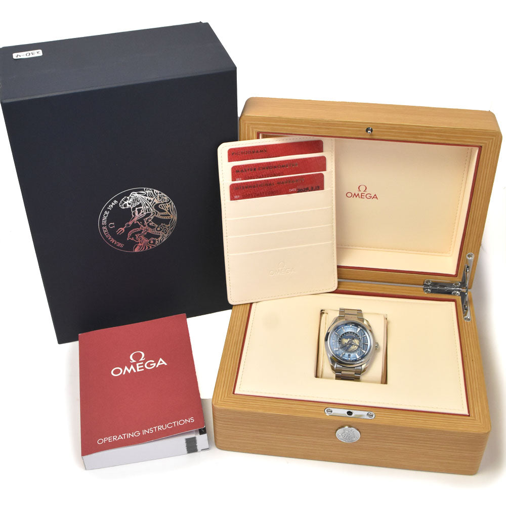 with paper OMEGA Seamaster Aqua Terra 220.12.43.22.03.002 blue Dial Automatic Men's
 Watch D#144637