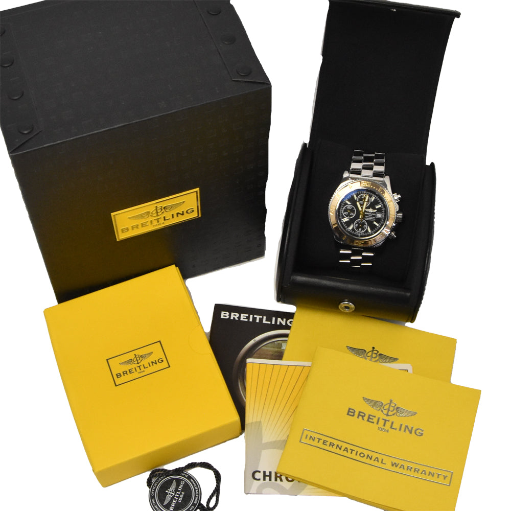 with paper BREITLING Super Ocean C13341 K18YG Bezel black Dial Automatic Men's
 Watch G#144662