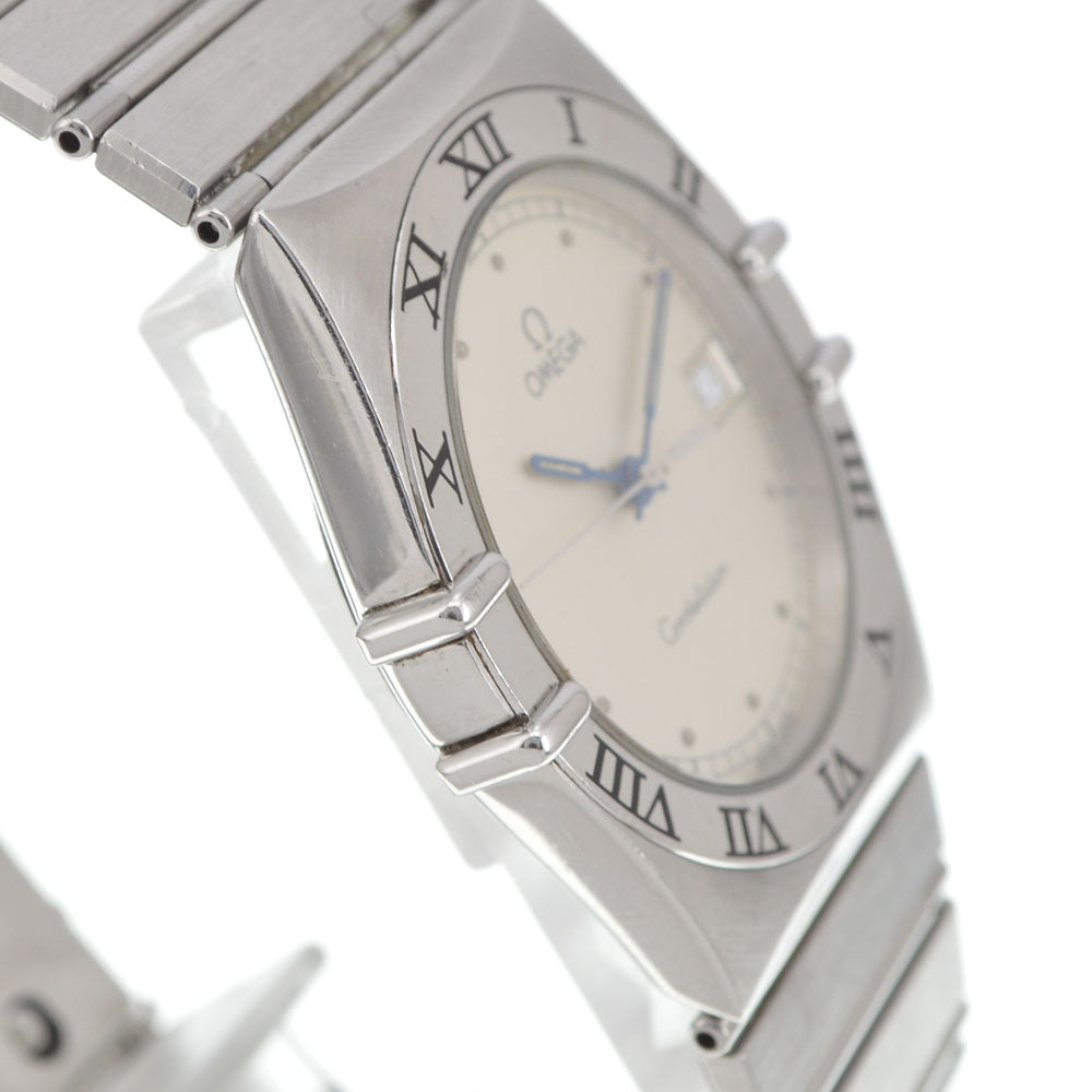 OMEGA Constellation date flat bezel Silver Dial Quartz Men's
 Watch J#144666