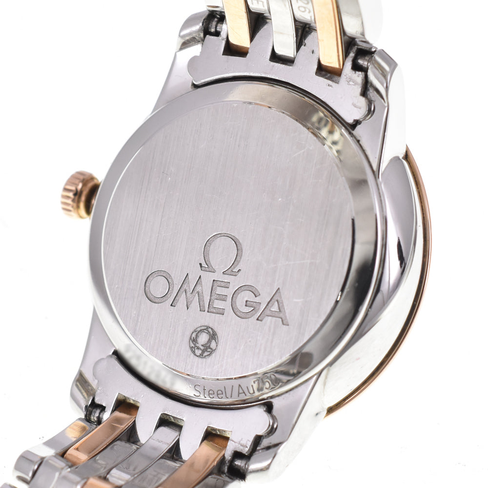 OMEGA De Ville Prestige 424.20.24.60.05.00﻿2 Stainless Steel/K18RG Shell White shell Dial Quartz Ladies
 Watch E#144668