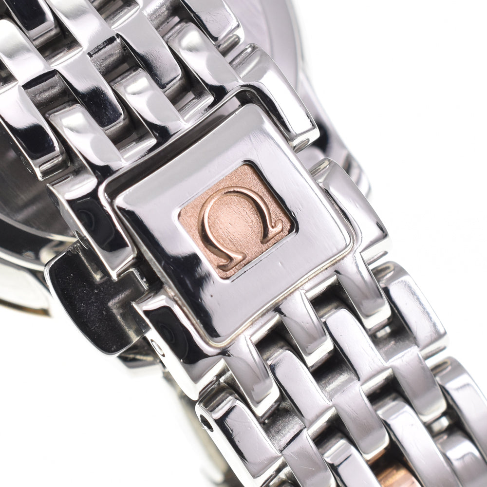 OMEGA De Ville Prestige 424.20.24.60.05.00﻿2 Stainless Steel/K18RG Shell White shell Dial Quartz Ladies
 Watch E#144668