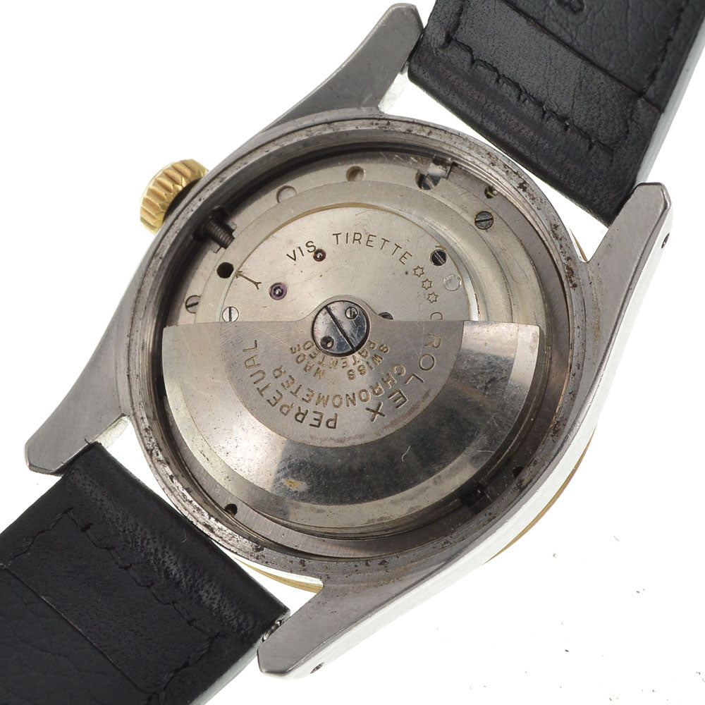 ROLEX Oyster perpetual 5018 vintage Bubble back Bombay case YG bezel gold Dial Automatic Men's
 Watch Z#144682