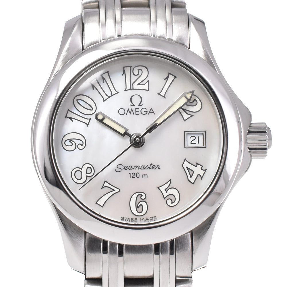 OMEGA Seamaster 120M 2581.70 Date White shell Dial Quartz Ladies
 Watch I#144685