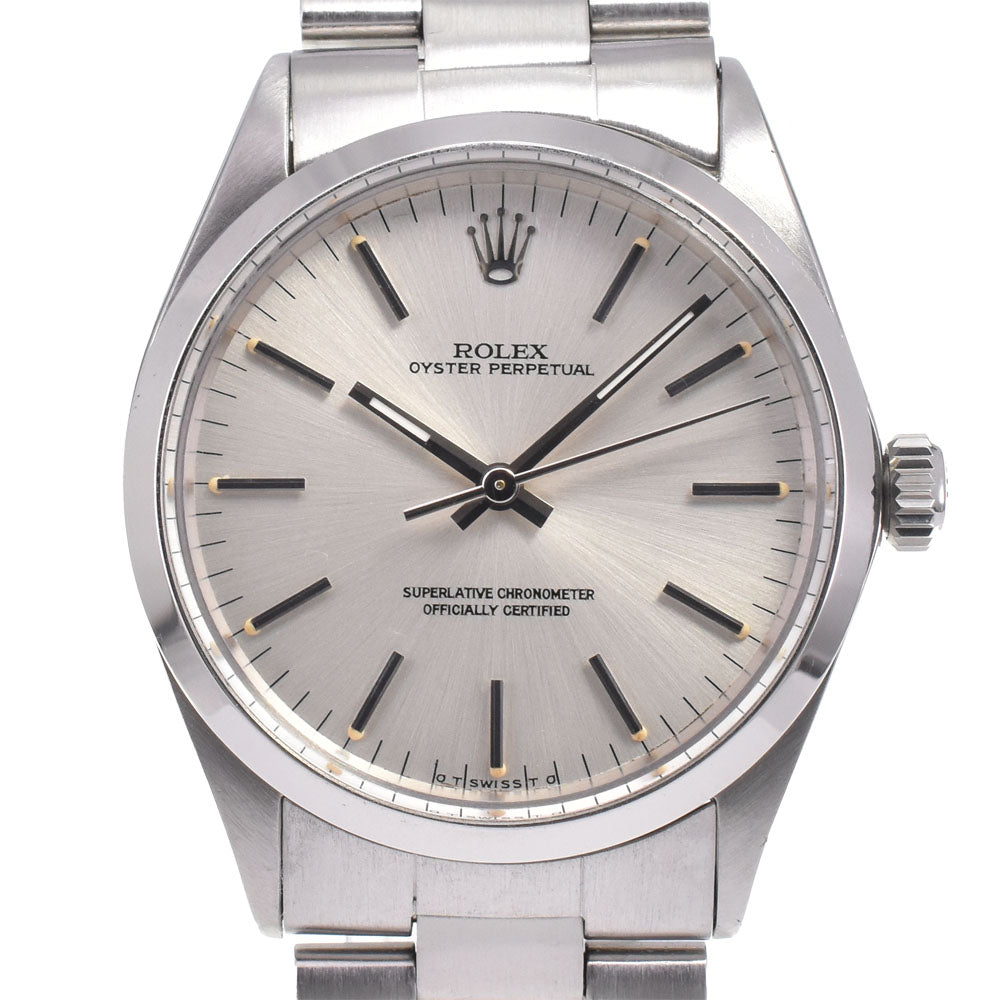 with paper ROLEX Oyster Perpetual No Date 1002/0 vintage Cal.1570 Silver Dial Automatic Men's
 Watch G#144691