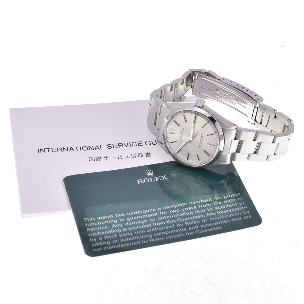 with paper ROLEX Oyster Perpetual No Date 1002/0 vintage Cal.1570 Silver Dial Automatic Men's
 Watch G#144691