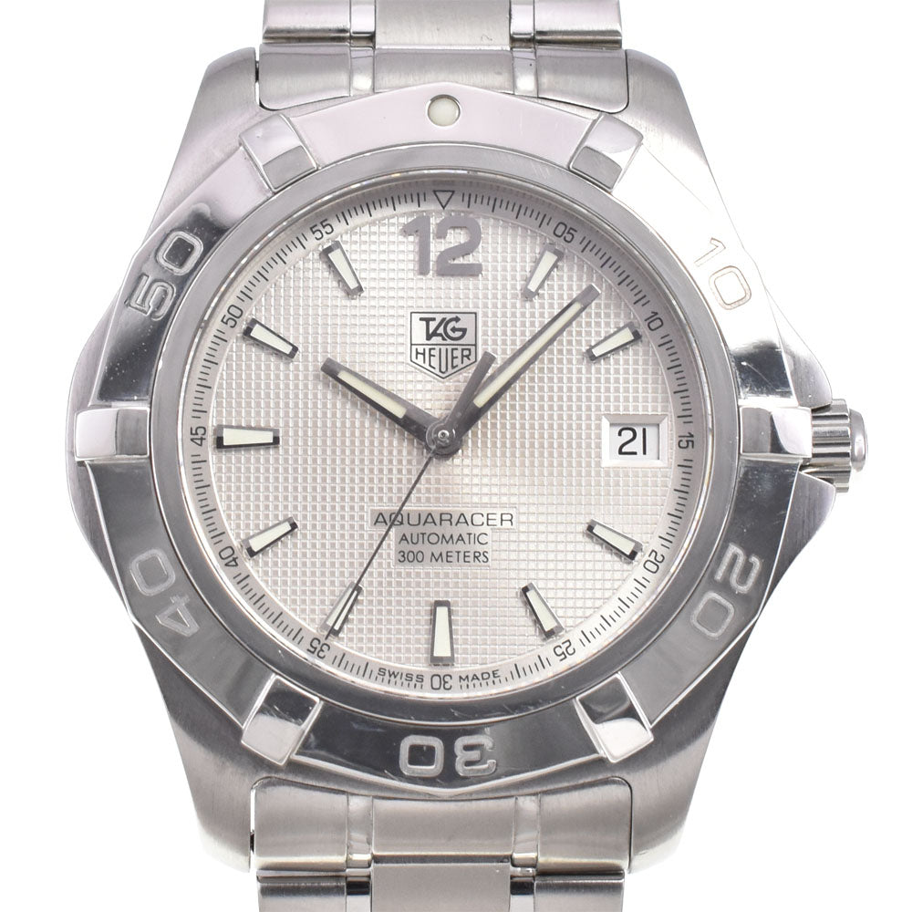 TAG HEUER Aqua racer WAF2111.BA0806 Date Silver Dial Automatic Men's
 Watch J#144693