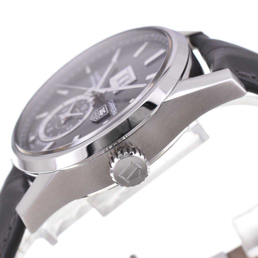 with paper TAG HEUER Carrera Grand Date WAR5012.FC6326 GMT caliber 8 gray Dial Automatic Men's
 Watch E#144700