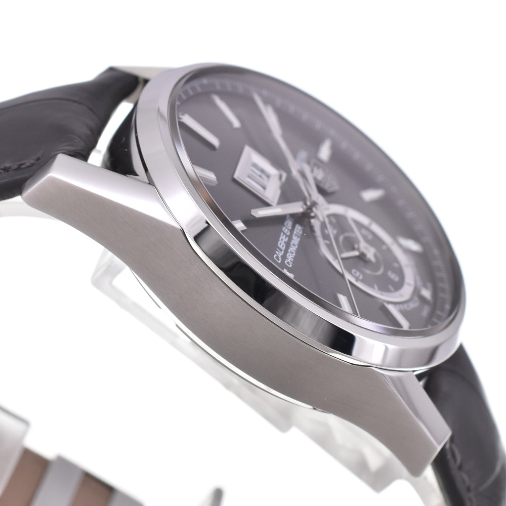 with paper TAG HEUER Carrera Grand Date WAR5012.FC6326 GMT caliber 8 gray Dial Automatic Men's
 Watch E#144700