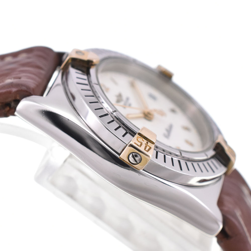 with paper BREITLING Calistino B52043 Rider tab K18YG white Dial Quartz Ladies
 Watch D#144701