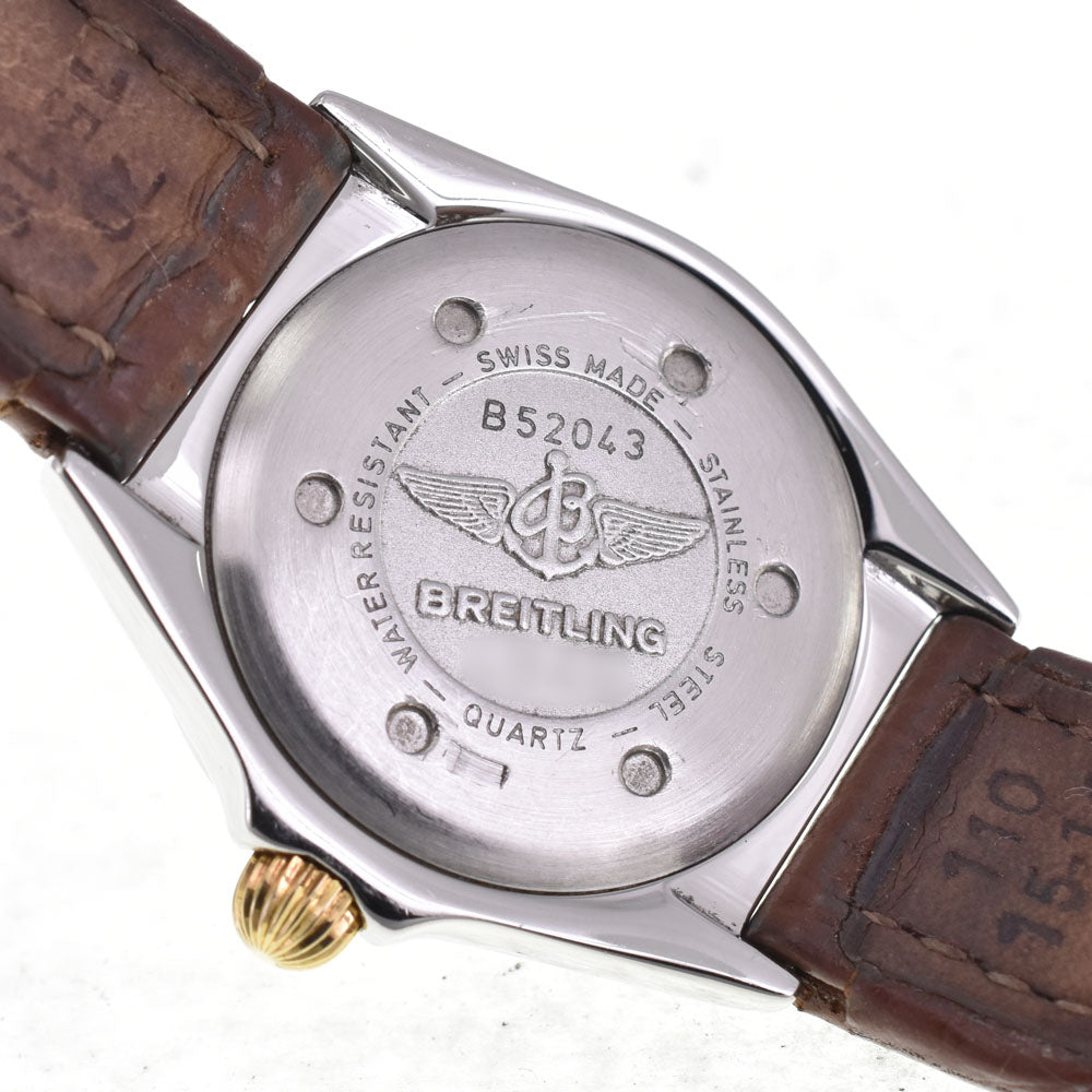 with paper BREITLING Calistino B52043 Rider tab K18YG white Dial Quartz Ladies
 Watch D#144701