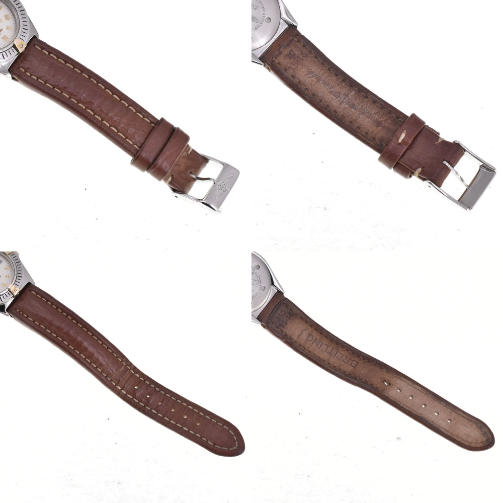 with paper BREITLING Calistino B52043 Rider tab K18YG white Dial Quartz Ladies
 Watch D#144701