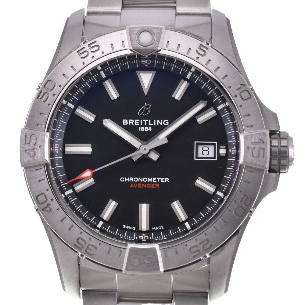 with paper BREITLING Avenger 42 A17328 Date black Dial Automatic Men's
 Watch H#144712