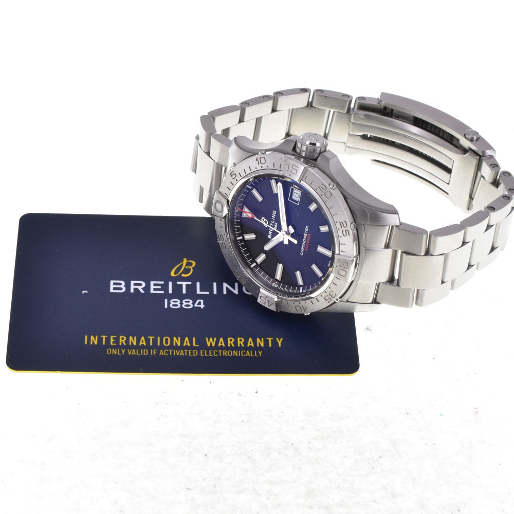 with paper BREITLING Avenger 42 A17328 Date black Dial Automatic Men's
 Watch H#144712