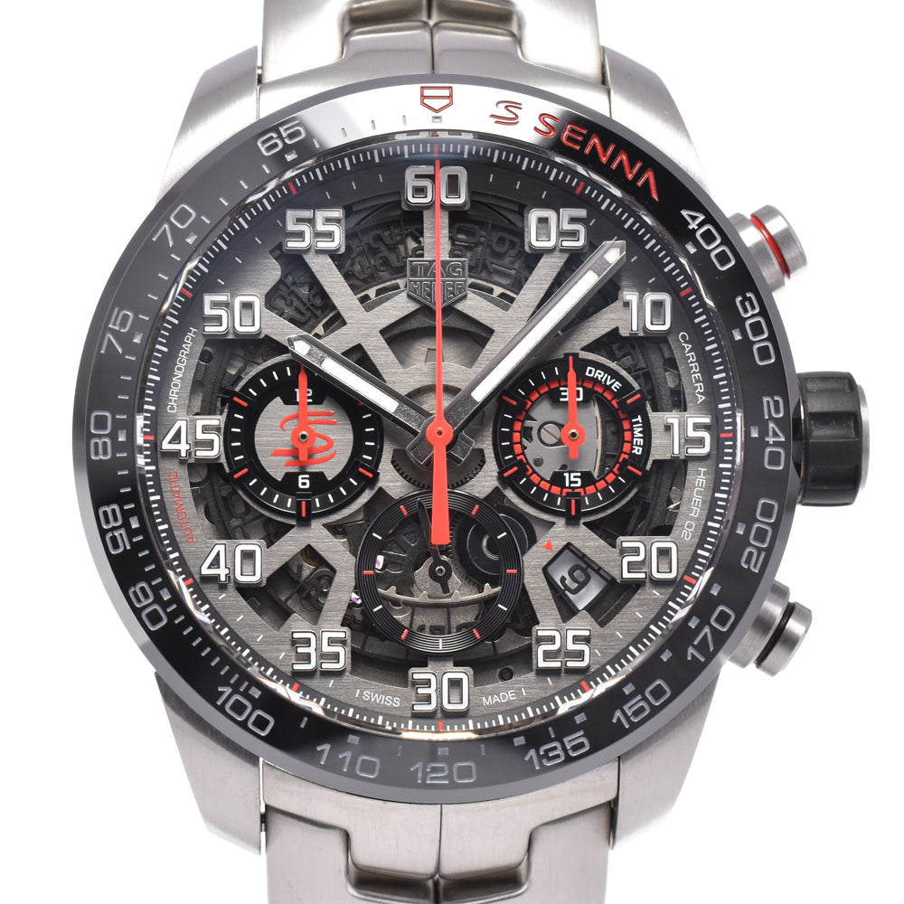 with paper TAG HEUER Carrera Caliber 02 CBG2013.BA0657 Senna model black Dial Automatic Men's
 Watch E#144716