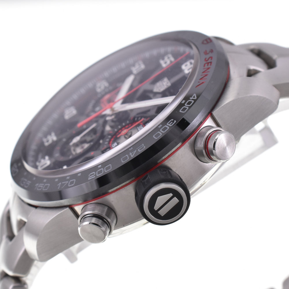 with paper TAG HEUER Carrera Caliber 02 CBG2013.BA0657 Senna model black Dial Automatic Men's
 Watch E#144716