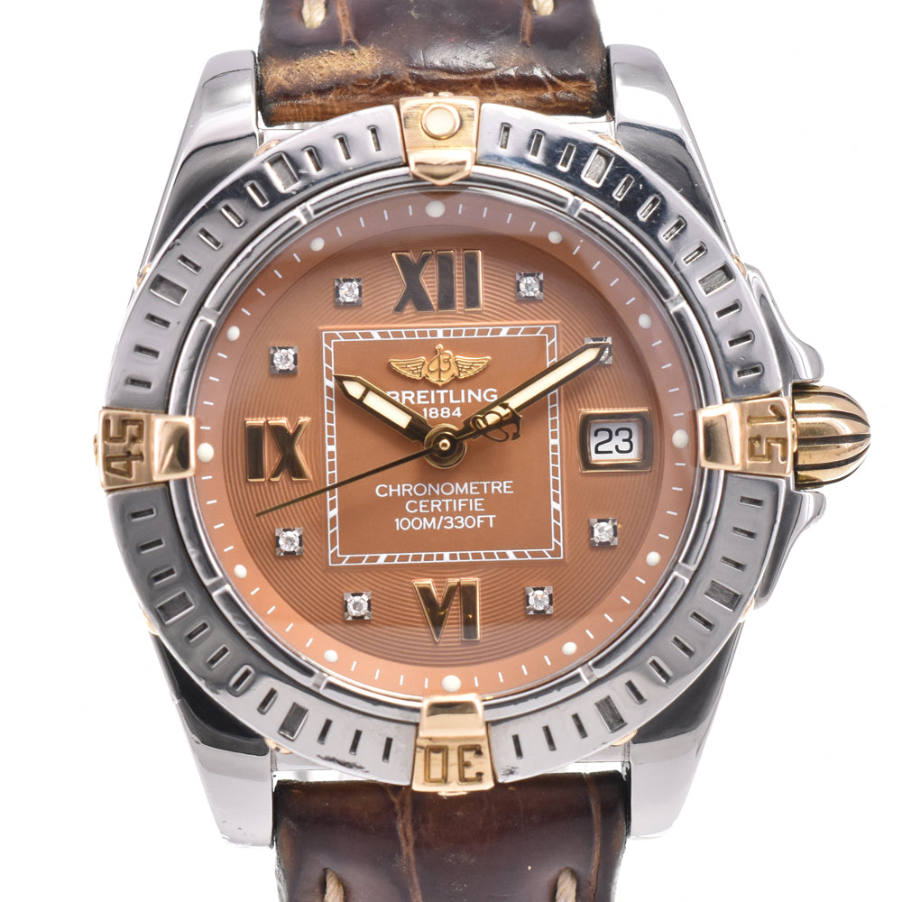 BREITLING Cockpit lady B71356 8P diamond Brown Dial Quartz Ladies