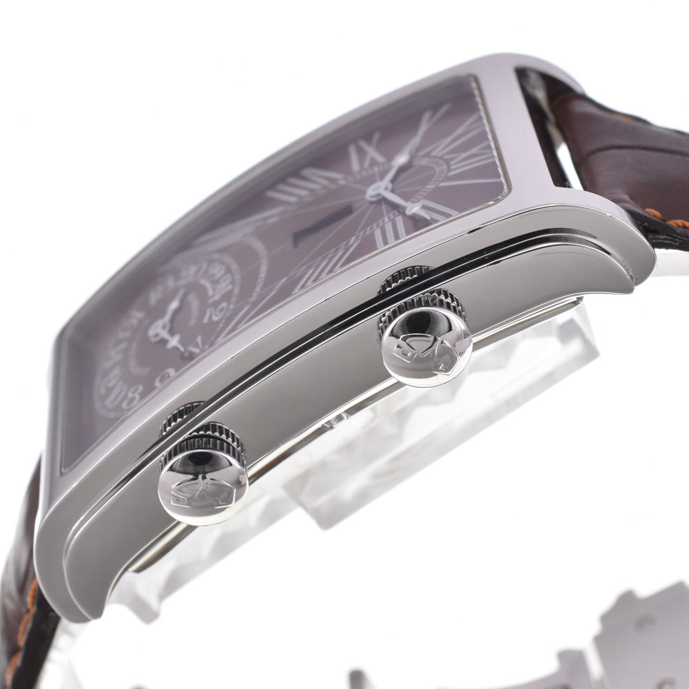 with paper CUERVO Y SOBRINOS Prominente 1124 Dual time Brown Dial Automatic Men's
 Watch G#144722
