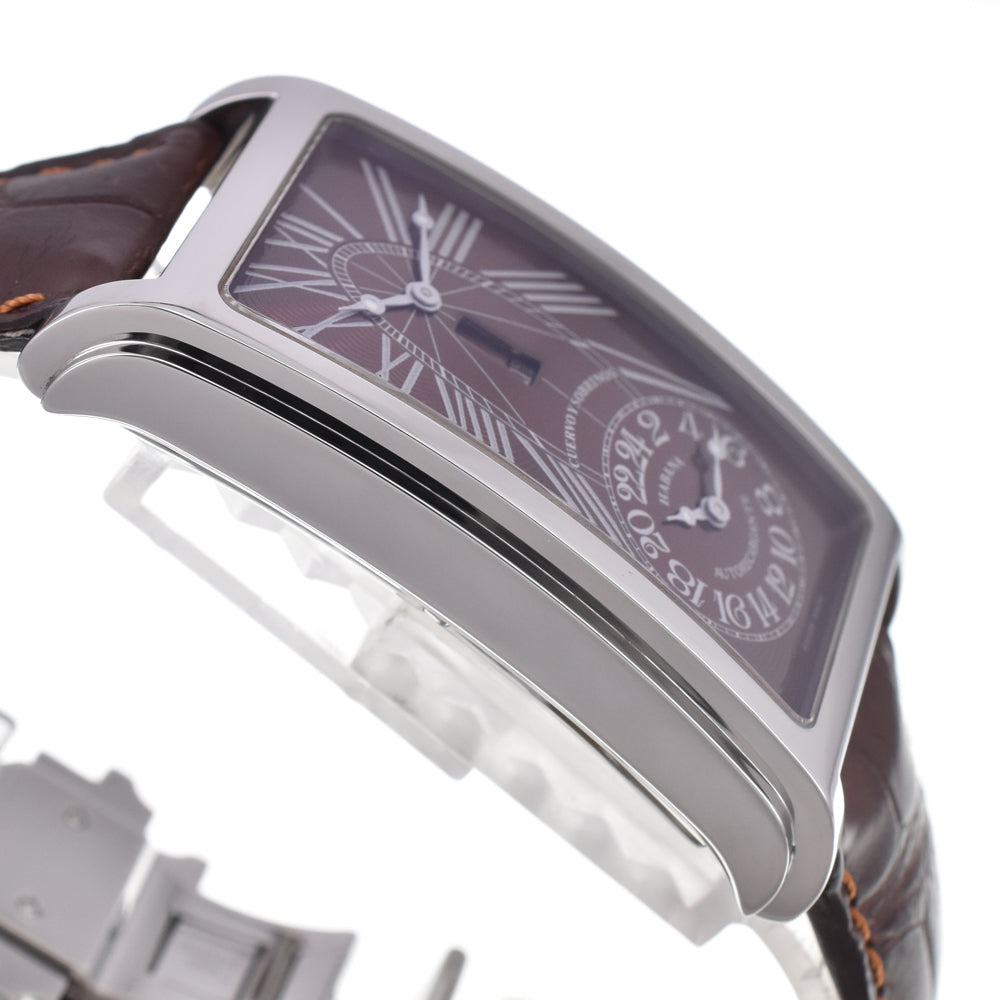 with paper CUERVO Y SOBRINOS Prominente 1124 Dual time Brown Dial Automatic Men's
 Watch G#144722