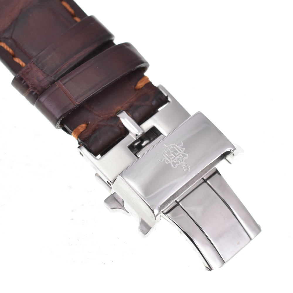 with paper CUERVO Y SOBRINOS Prominente 1124 Dual time Brown Dial Automatic Men's
 Watch G#144722