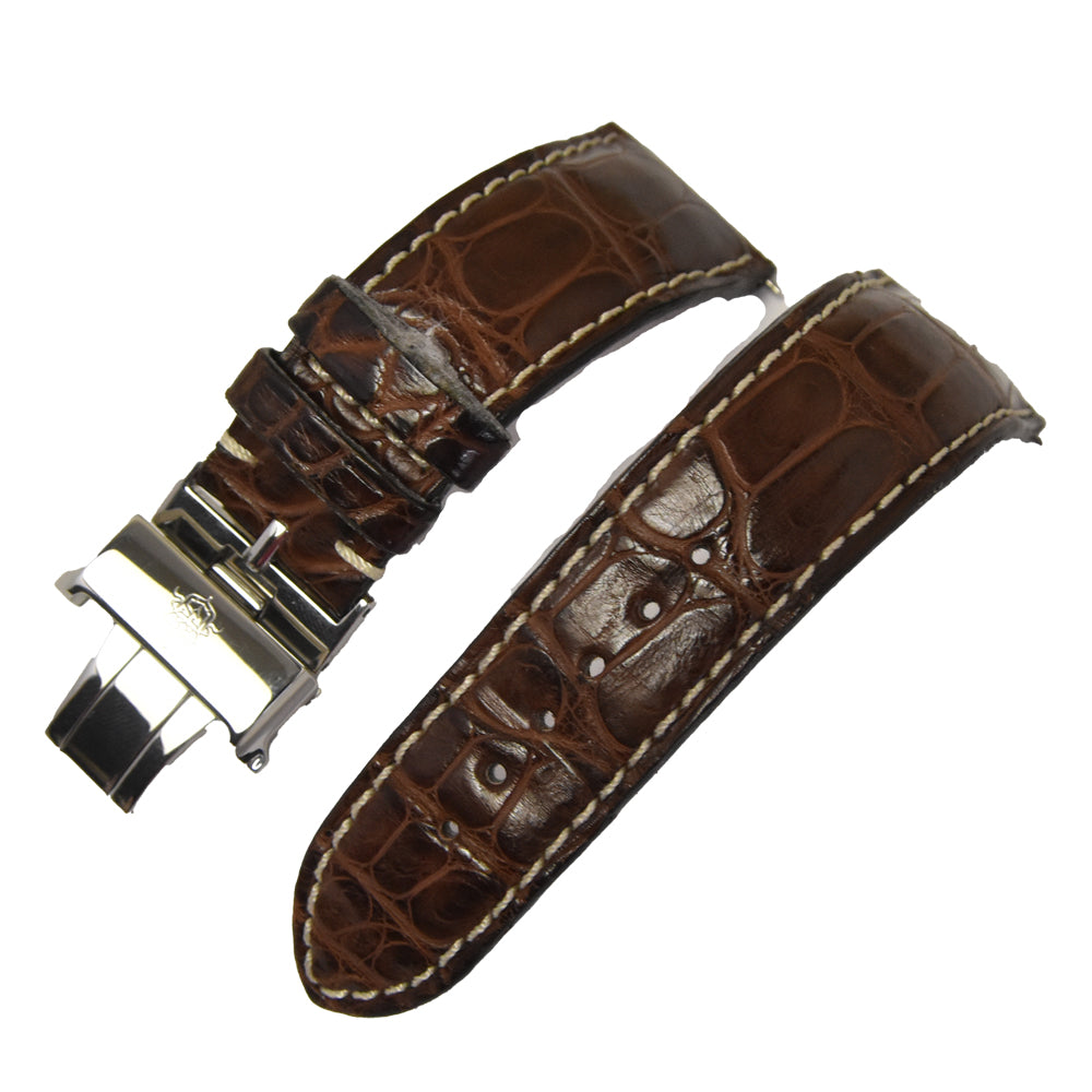 with paper CUERVO Y SOBRINOS Prominente 1124 Dual time Brown Dial Automatic Men's
 Watch G#144722