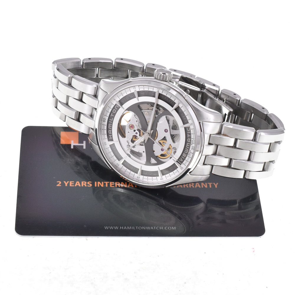 with paper HAMILTON Jazzmaster Viewmatic H42555151/H425550 skeleton Dial Automatic Men's
 Watch G#144730
