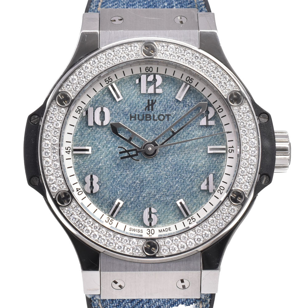 HUBLOT BIGBANG JEANS JAPAN EXCLUSIVE 361.SX.2710.NR.1104.JEANS Diamond Bezel blue Dial Quartz Men's
 Watch G#144731