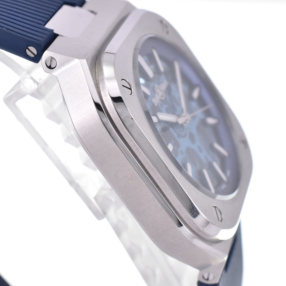 with paper Bell＆Ross BR05 BR05A-BLU-SKST/SST Stainless Steel / Rubber blue Dial Automatic Men's
 Watch H#144735