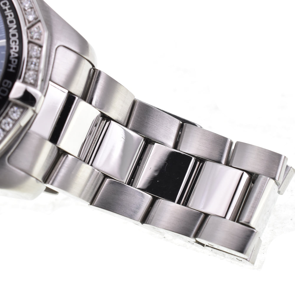 TAG HEUER Aqua racer CAF2014.BA0815 Diamond Bezel Chronograph Day Date black Dial Automatic Men's
 Watch G#144741