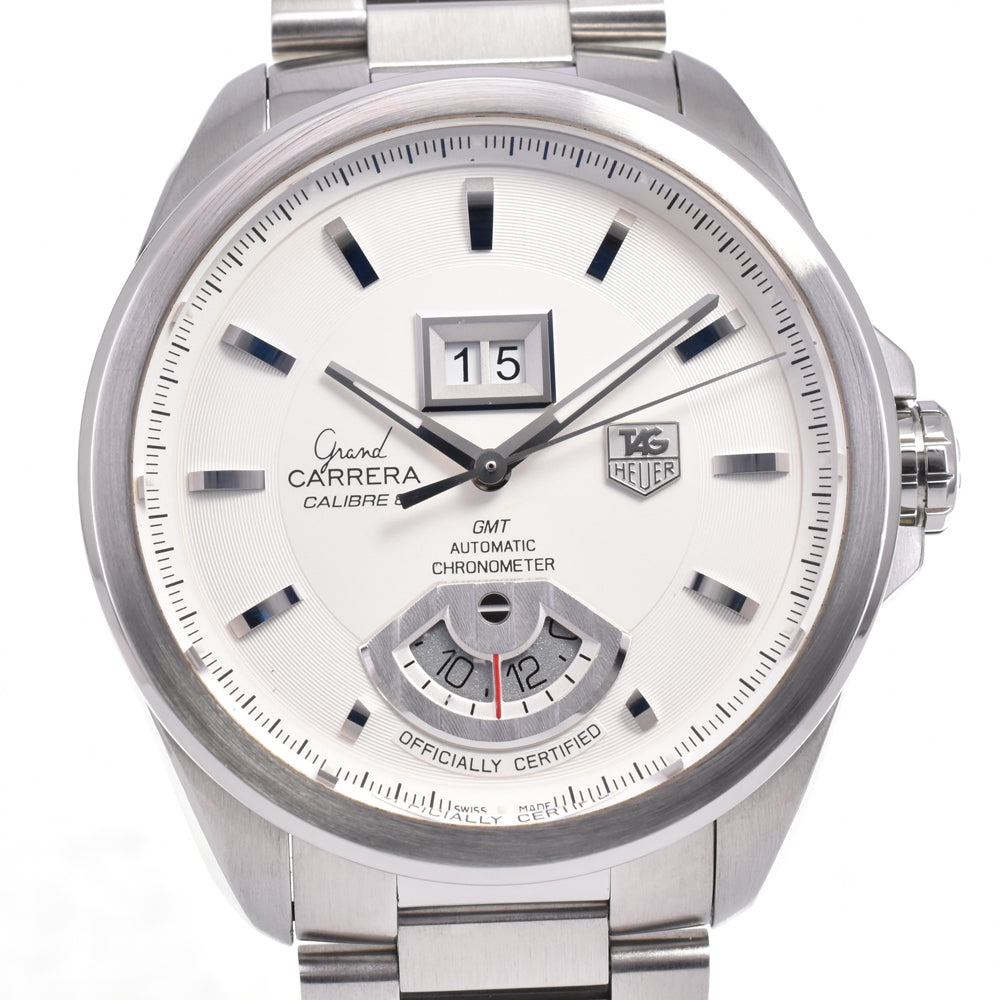 with paper TAG HEUER Grand Carrera WAV5112.BA0901 GMT Big Date Silver Dial Automatic Men's
 Watch G#144742