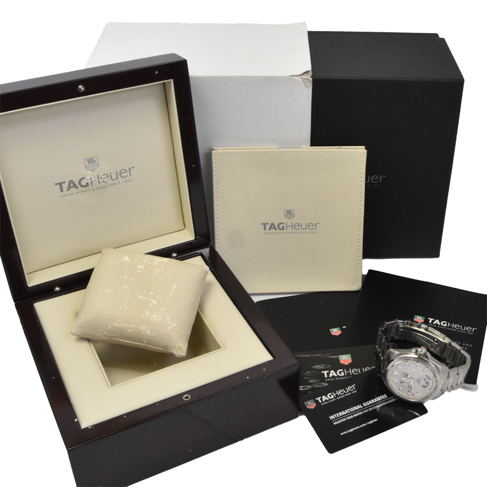 with paper TAG HEUER Grand Carrera WAV5112.BA0901 GMT Big Date Silver Dial Automatic Men's
 Watch G#144742