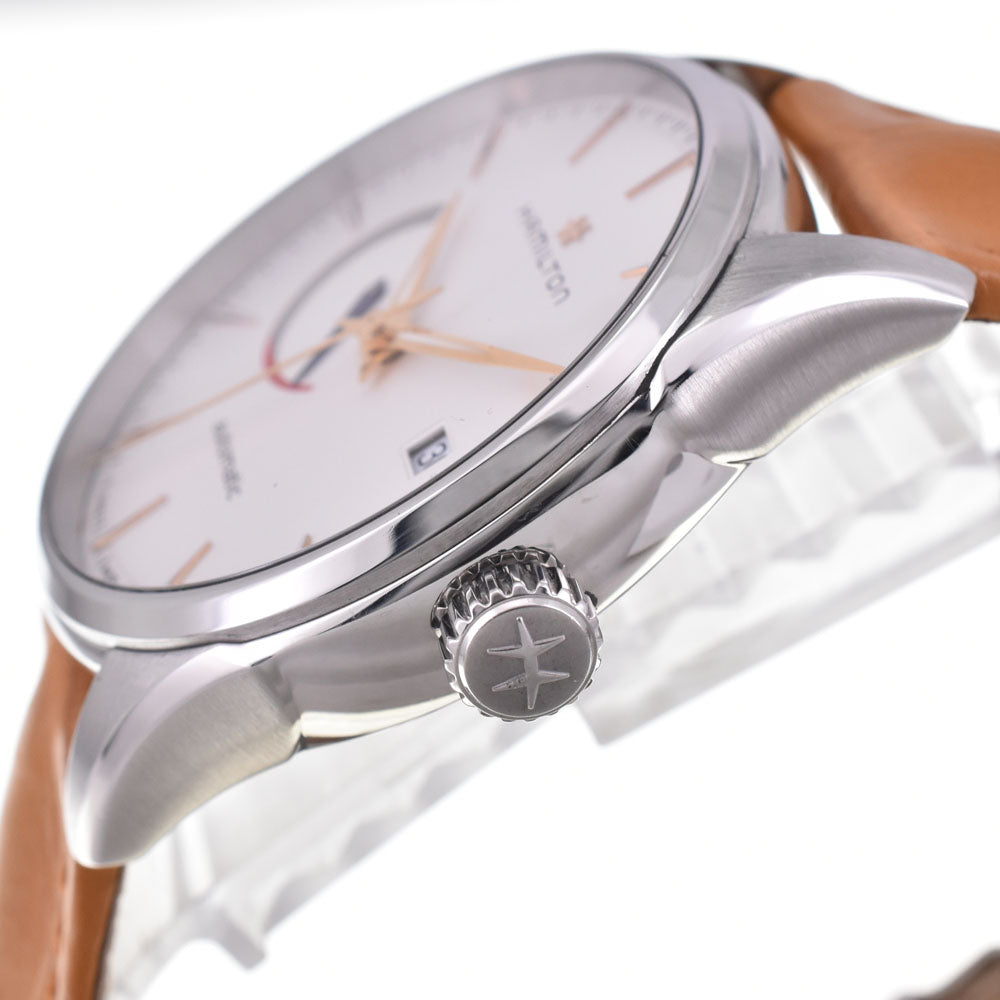HAMILTON jazzmaster power reserve H326350 see-through back Silver Dial Automatic Men's
 Watch E#144748
