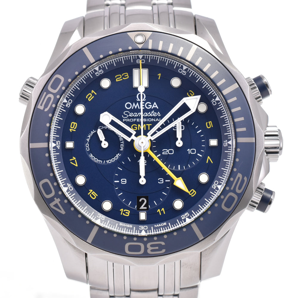 with paper OMEGA Seamaster Diver 300M 212.30.44.52.03.001 GMT blue Dial Automatic Men's
 Watch G#144752